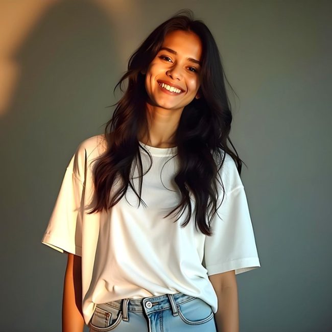 The Big Vibe Oversized - White Tee