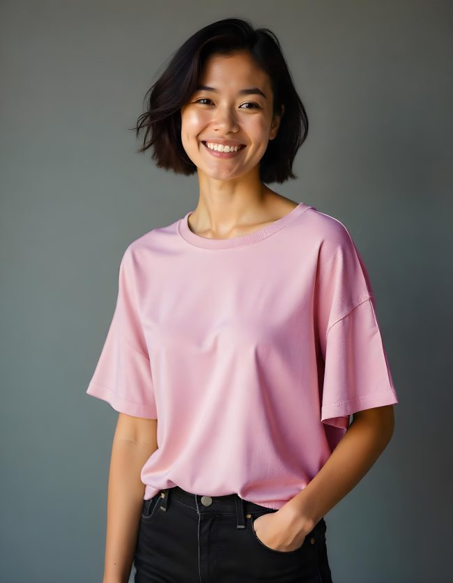 The Big Vibe Oversized - Soft Pink Tee