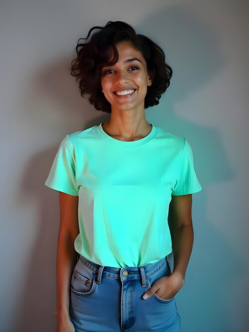 Timeless Trim Crew - Mint Green Tee