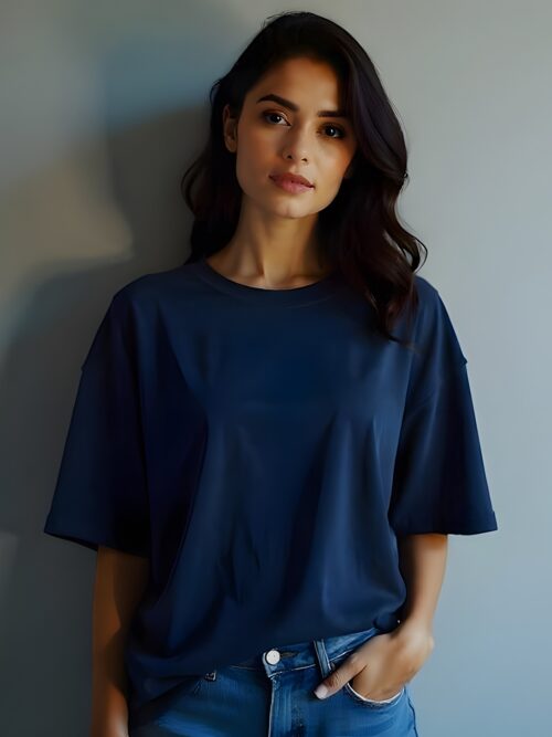 The Big Vibe Oversized - Navy Blue Tee