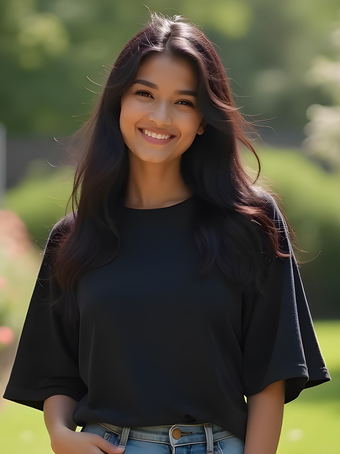 The Big Vibe Oversized - Black Tee