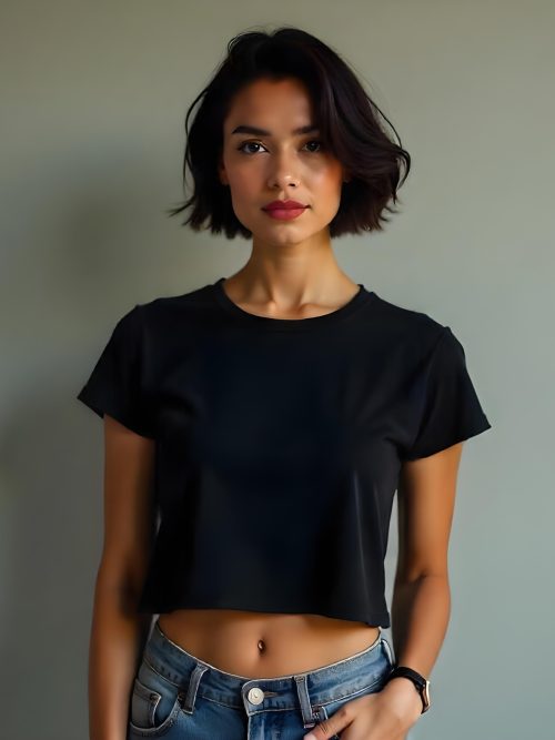 Effortless Chic - Black Crop Top