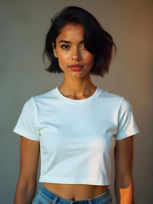 Effortless Chic - White Crop Top