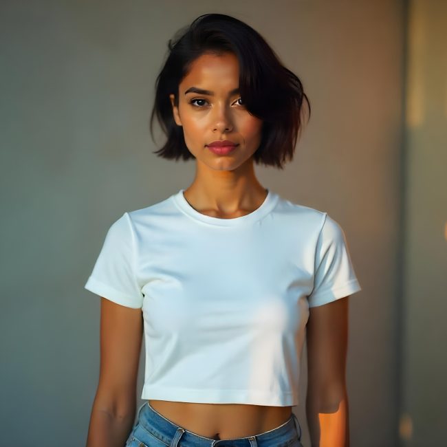 Effortless Chic - White Crop Top