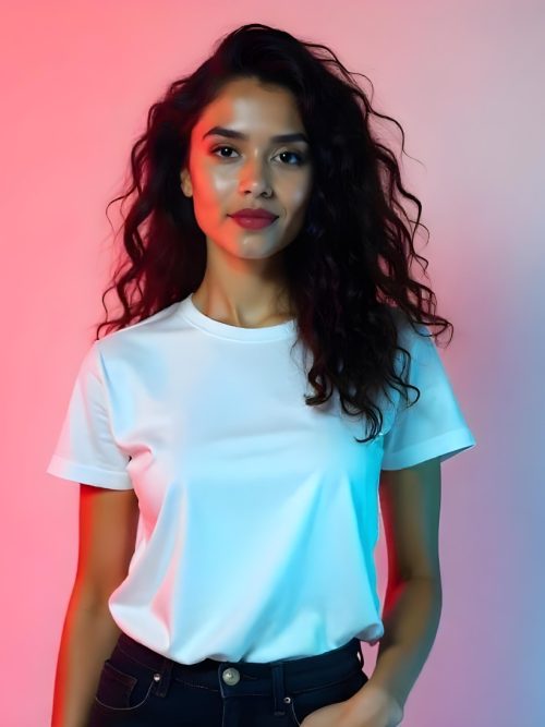 Timeless Trim Crew- White Tee