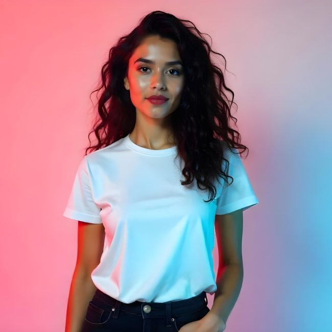 Timeless Trim Crew- White Tee