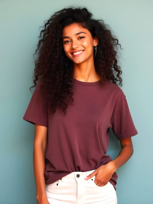 Perfect Slim Fit - Maroon Heather Tee