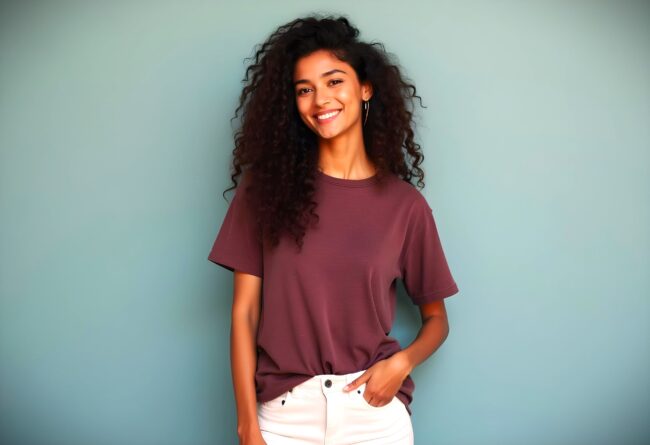 Perfect Slim Fit - Maroon Heather Tee