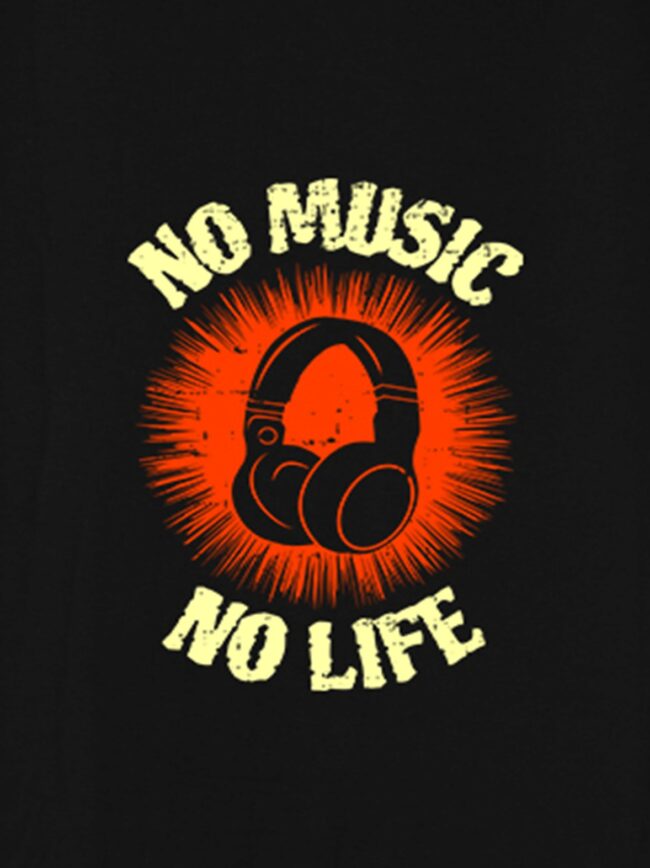 Urban Graphic Tee – No Music No Life - Image 3