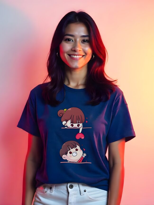 Love Speaks in Details- Navy Blue Tee - Image 2