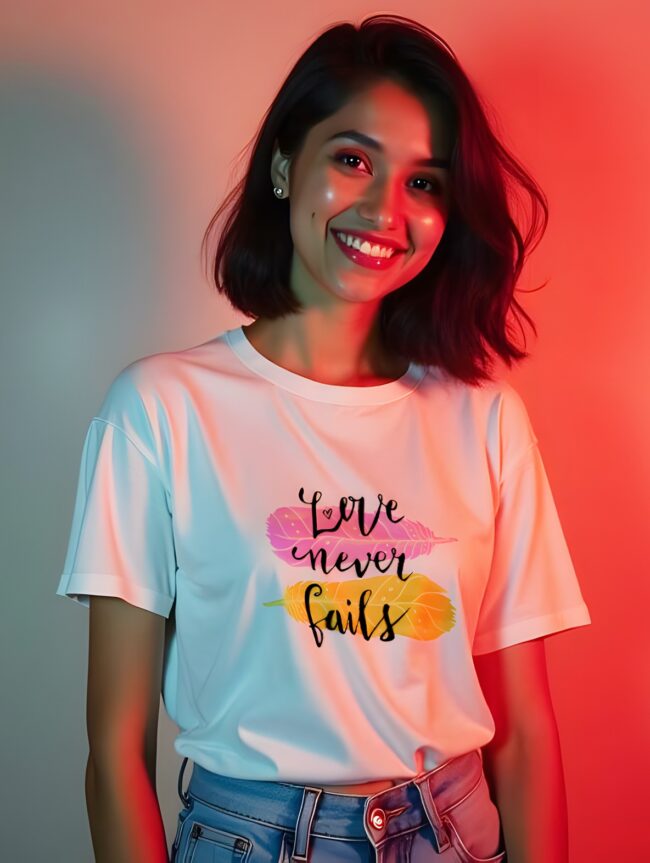 Love Speaks in Details- White Tee - Image 3