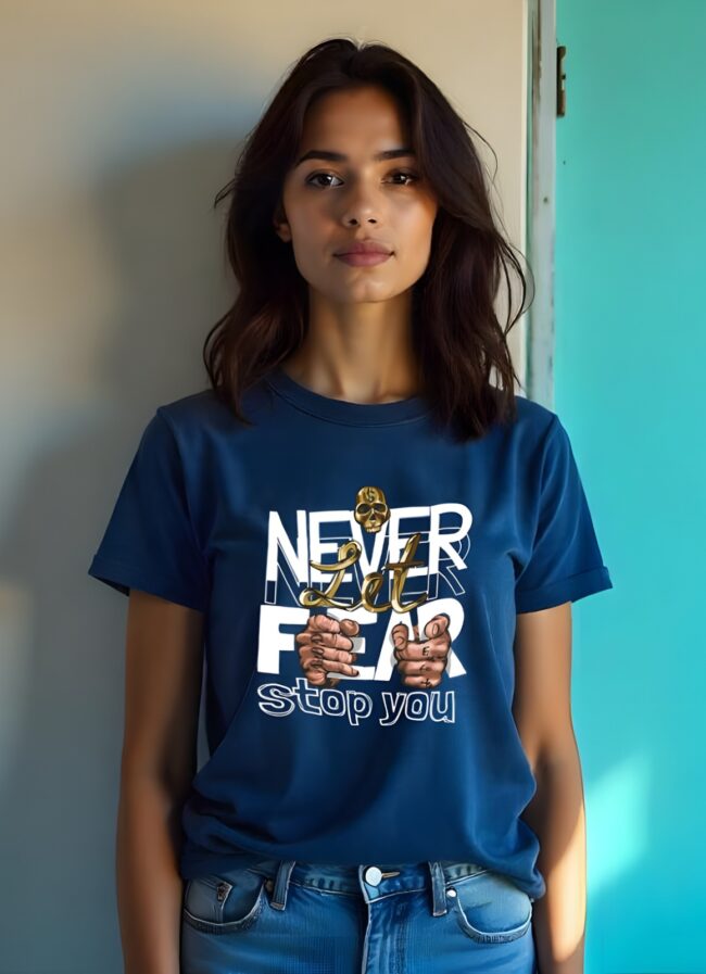 Urban Graphic Tee – Never Let Fear Stop You - Image 2