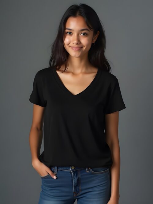 ChillFit V.Neck - Black Tee